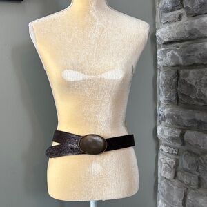Mossimo Supply Co. Dark Brown Embossed Belt, M, Like New